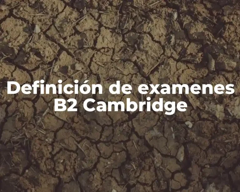 Definición de examenes B2 Cambridge