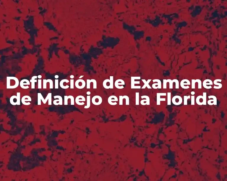 Definición de Examenes de Manejo en la Florida