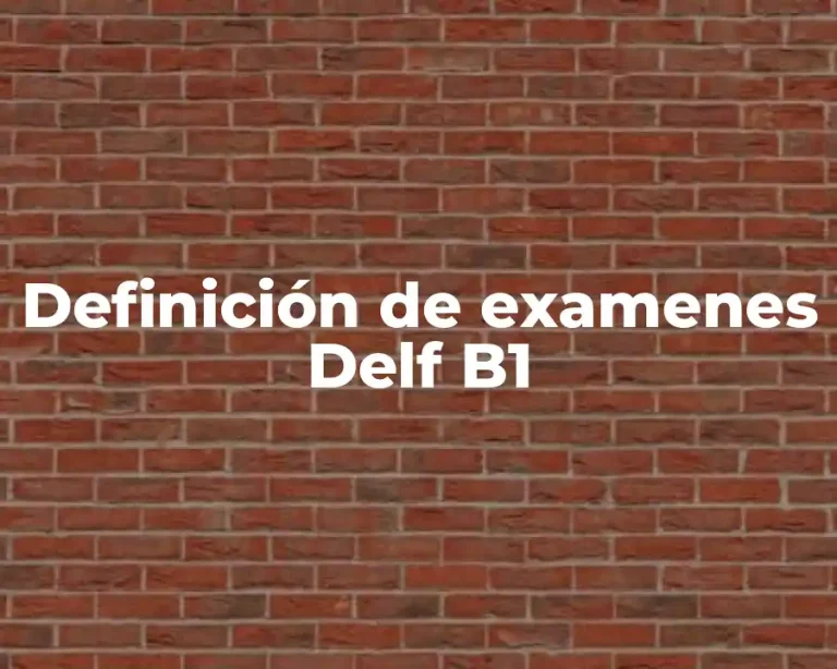 Definición de examenes Delf B1