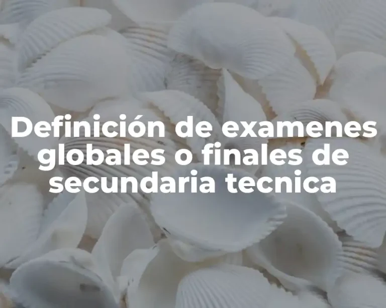 Definición de examenes globales o finales de secundaria tecnica