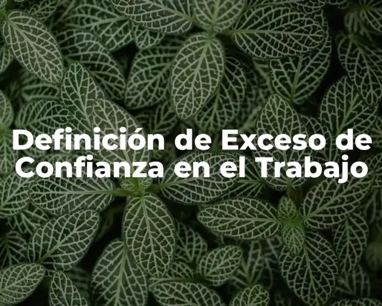 Definición de Exceso de Confianza en el Trabajo