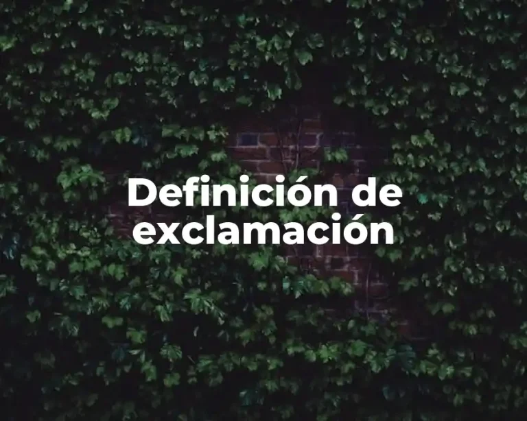 Definición de exclamación