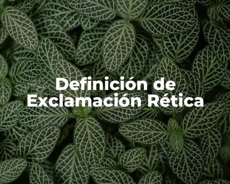 Definición de Exclamación Rética