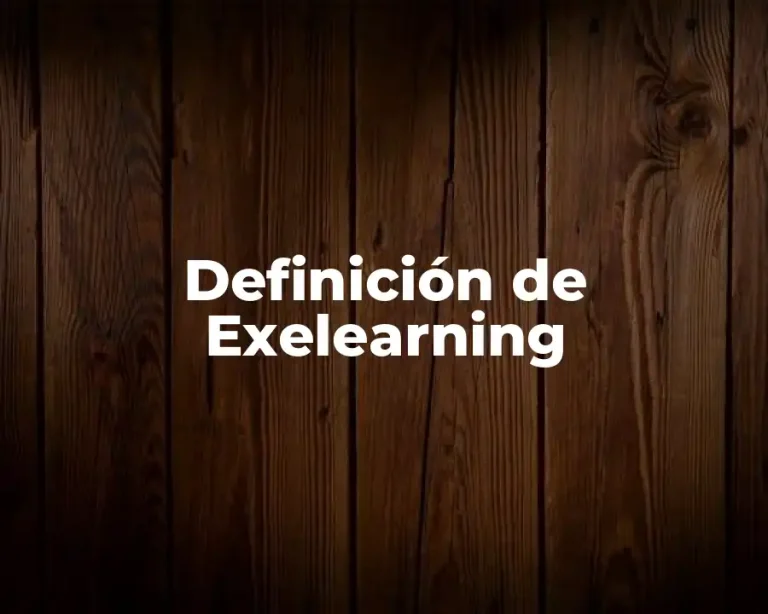 Definición de Exelearning