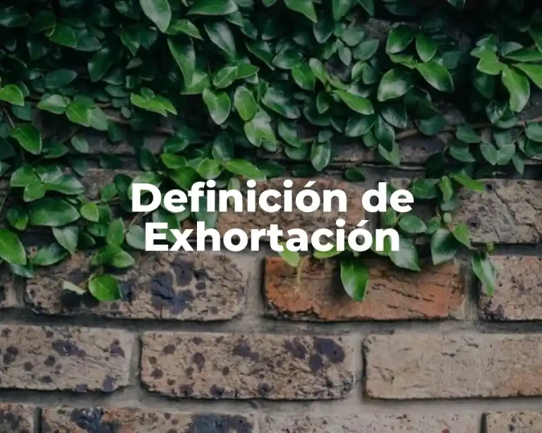 Definición de Exhortación