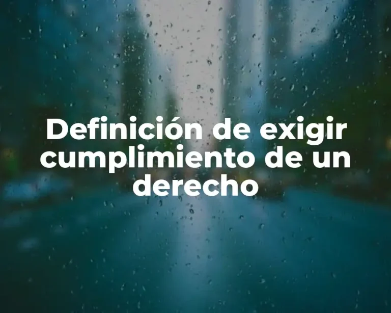Definición de exigir cumplimiento de un derecho