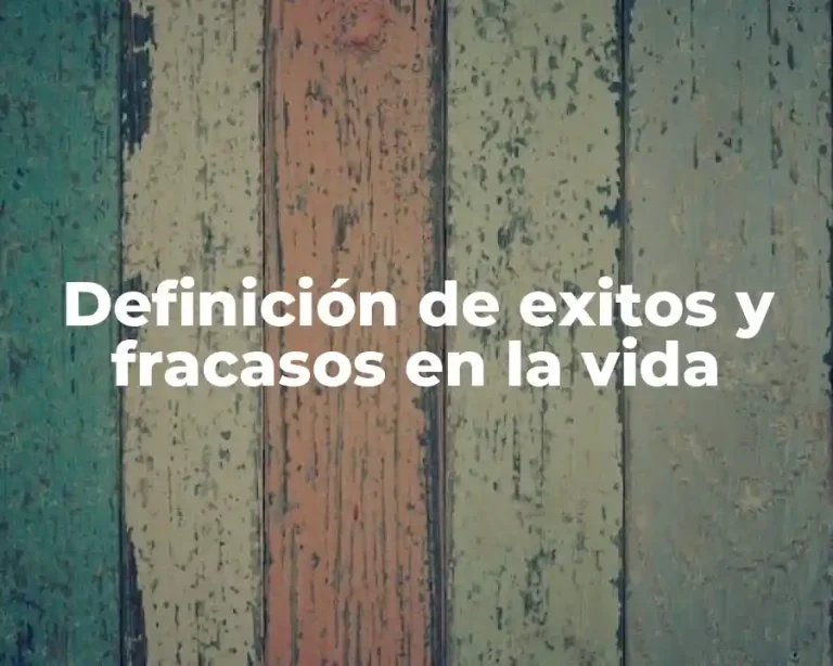 Definición de exitos y fracasos en la vida