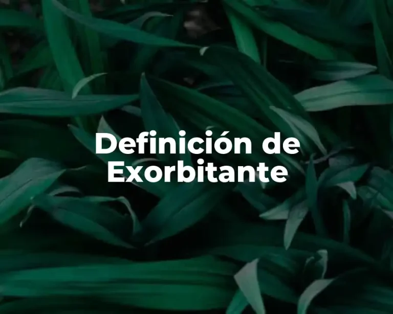 Definición de Exorbitante