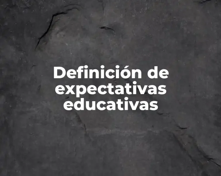 Definición de expectativas educativas