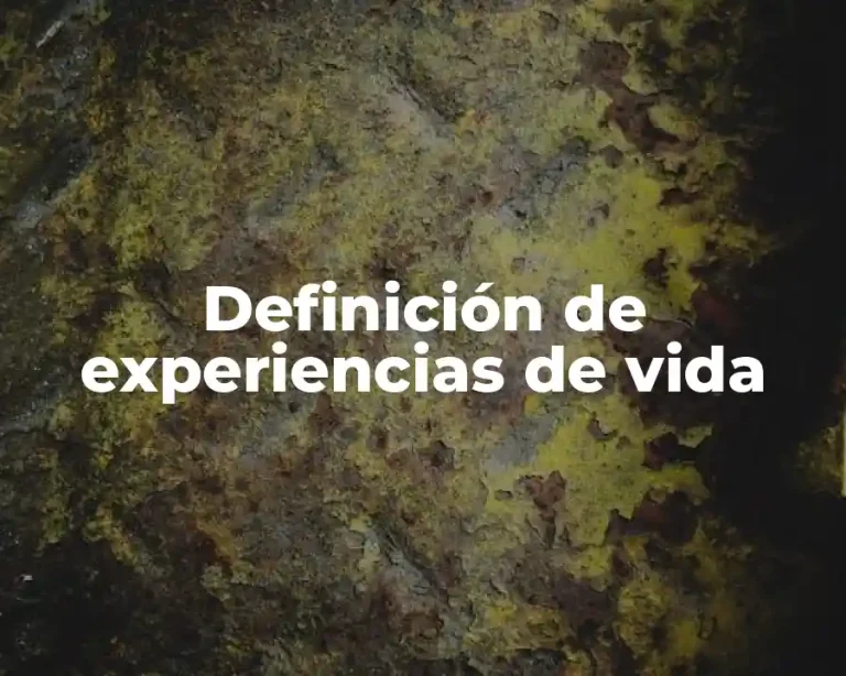 Definición de experiencias de vida