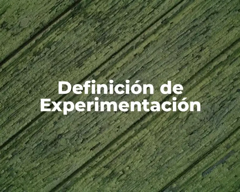 Definición de Experimentación