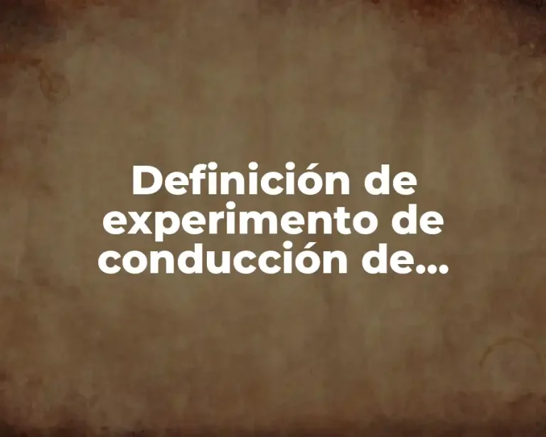 Definición de experimento de conducción de electricidad para niños