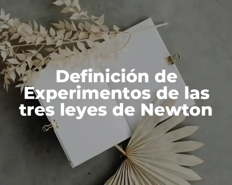 Definición de Experimentos de las tres leyes de Newton