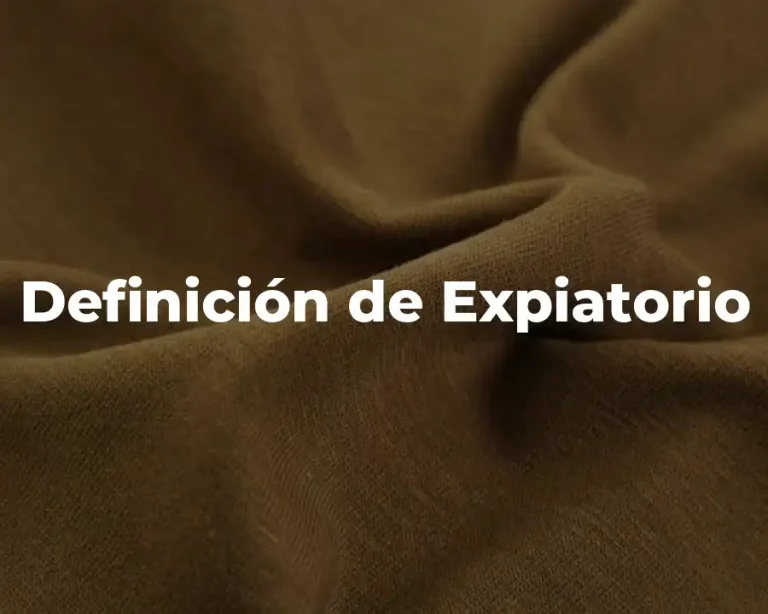 Definición de Expiatorio