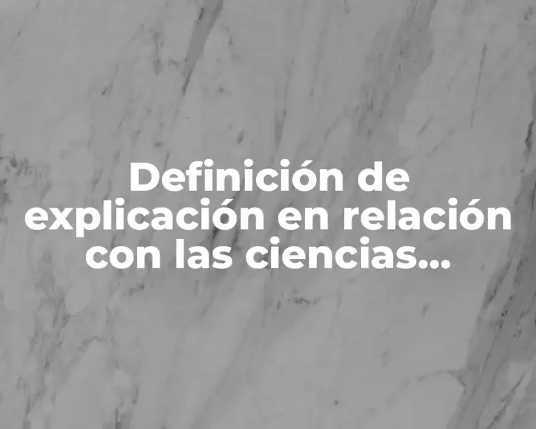 Definición de explicación en relación con las ciencias sociales