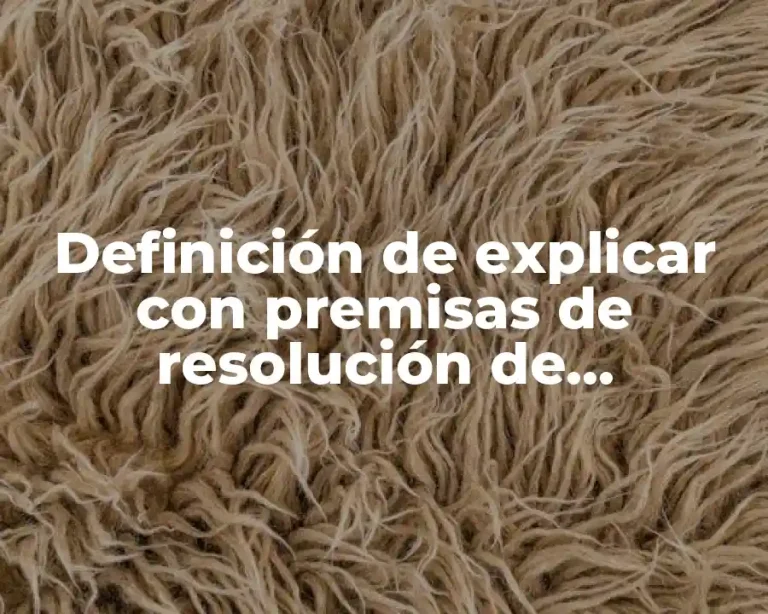 Definición de explicar con premisas de resolución de problemas