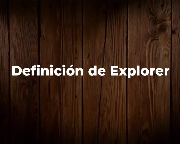 Definición de Explorer