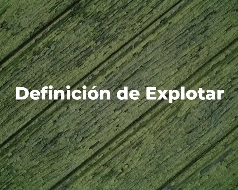 Definición de Explotar