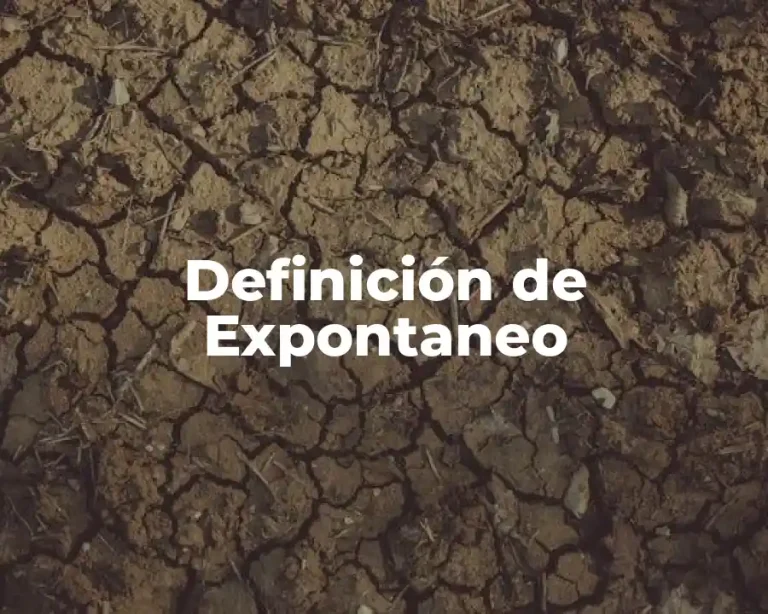 Definición de Expontaneo