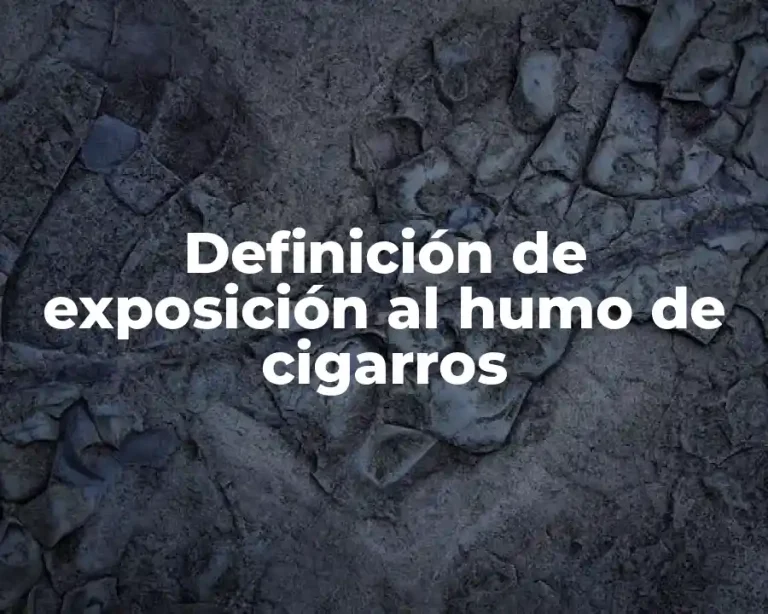 Definición de exposición al humo de cigarros
