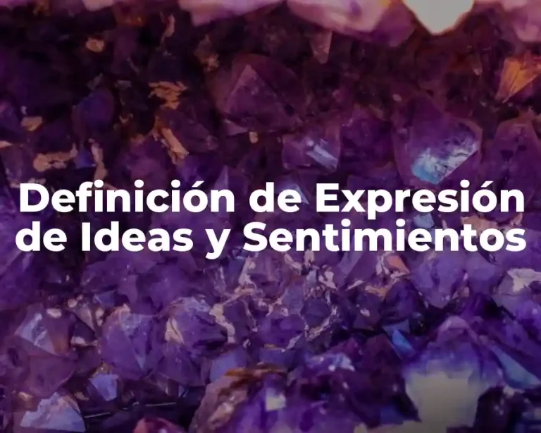Definición de Expresión de Ideas y Sentimientos