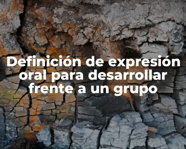Definición de expresión oral para desarrollar frente a un grupo