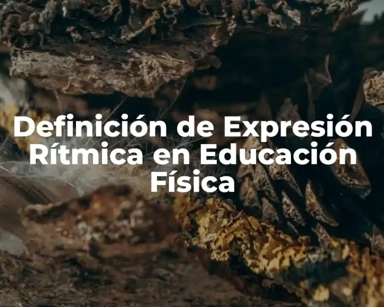 Definición de Expresión Rítmica en Educación Física