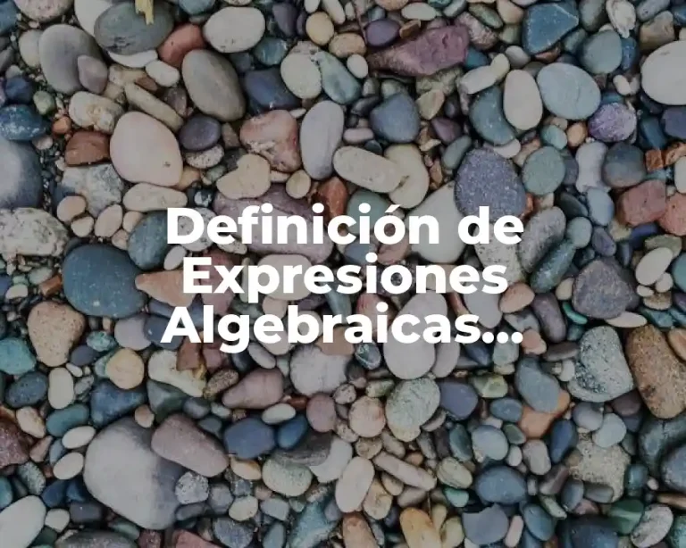 Definición de Expresiones Algebraicas Fraccionarias
