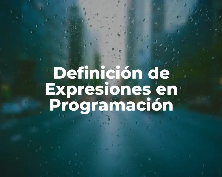 Definición de Expresiones en Programación