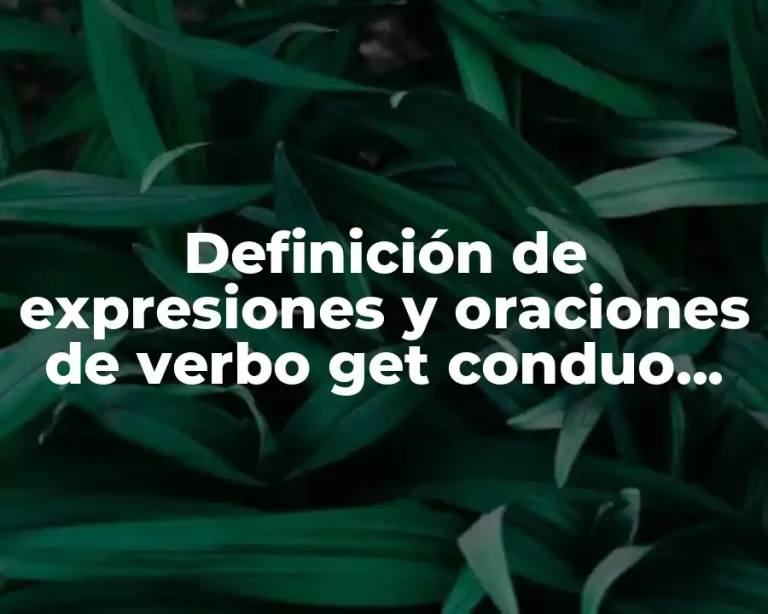 Definición de expresiones y oraciones de verbo get conduo lingo