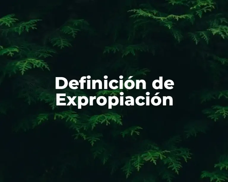 Definición de Expropiación