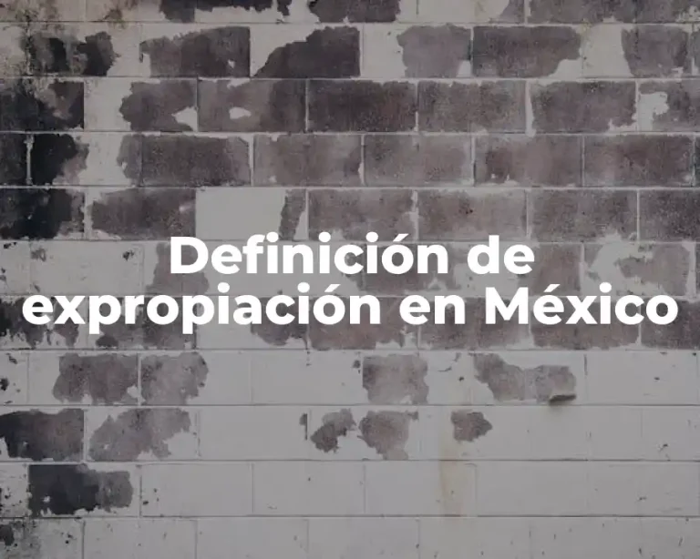 Definición de expropiación en México