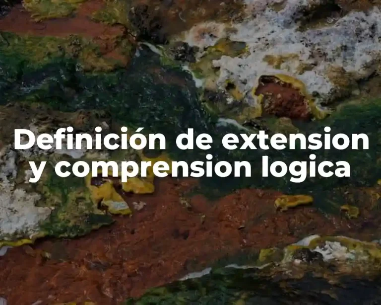 Definición de extension y comprension logica