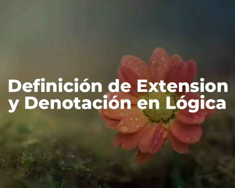 Definición de Extension y Denotación en Lógica
