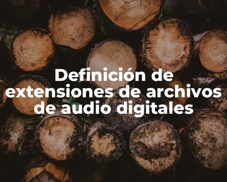 Definición de extensiones de archivos de audio digitales