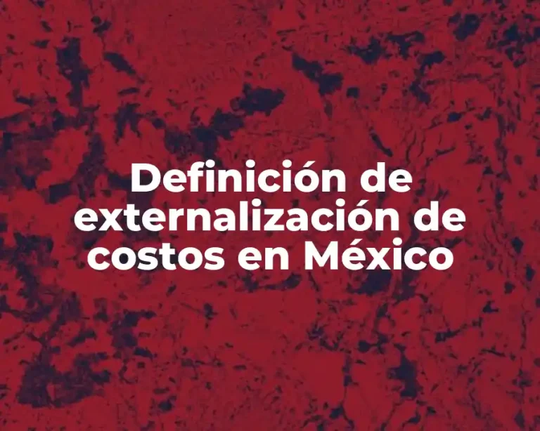 Definición de externalización de costos en México