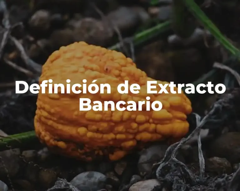 Definición de Extracto Bancario