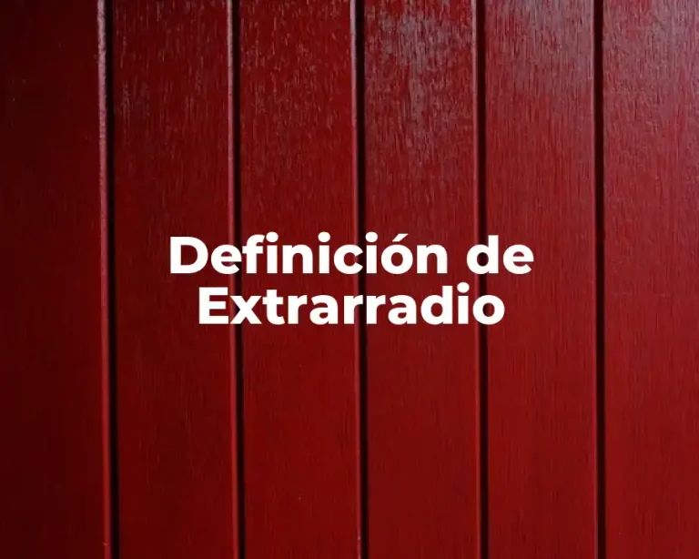 Definición de Extrarradio
