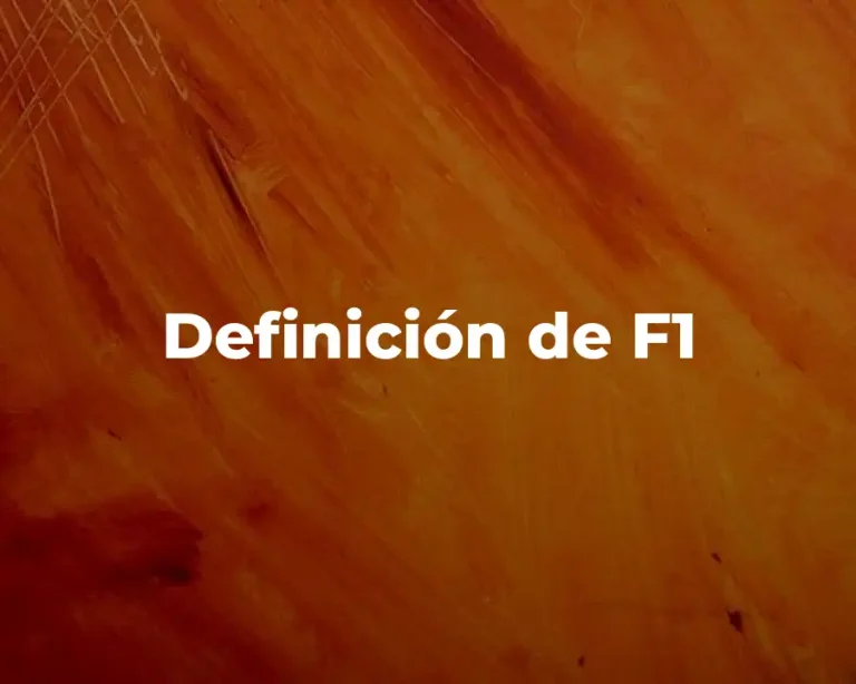 Definición de F1