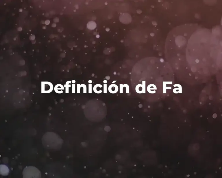 Definición de Fa