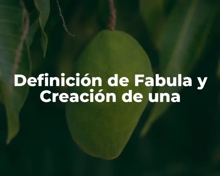 Definición de Fabula y Creación de una