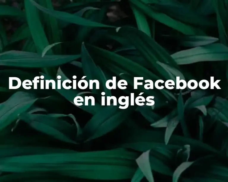 Definición de Facebook en inglés