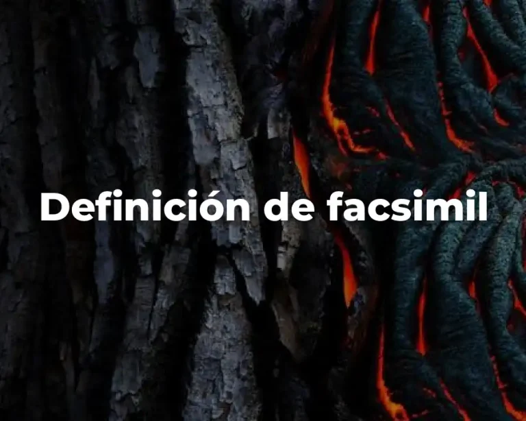 Definición de facsimil