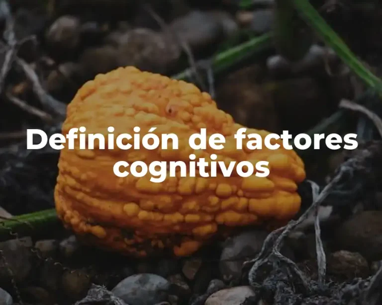 Definición de factores cognitivos