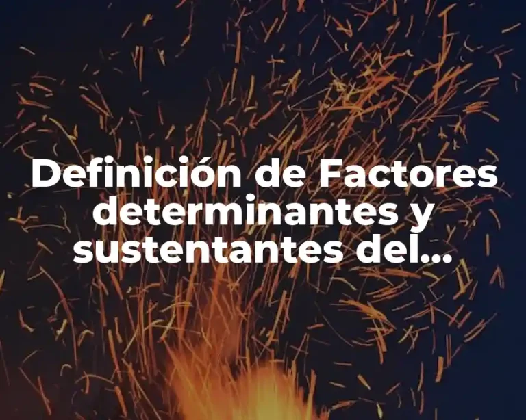 Definición de Factores determinantes y sustentantes del diagnóstico regional