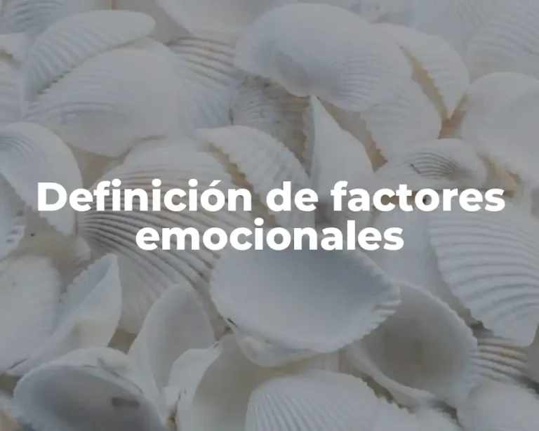 Definición de factores emocionales