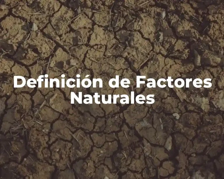 Definición de Factores Naturales