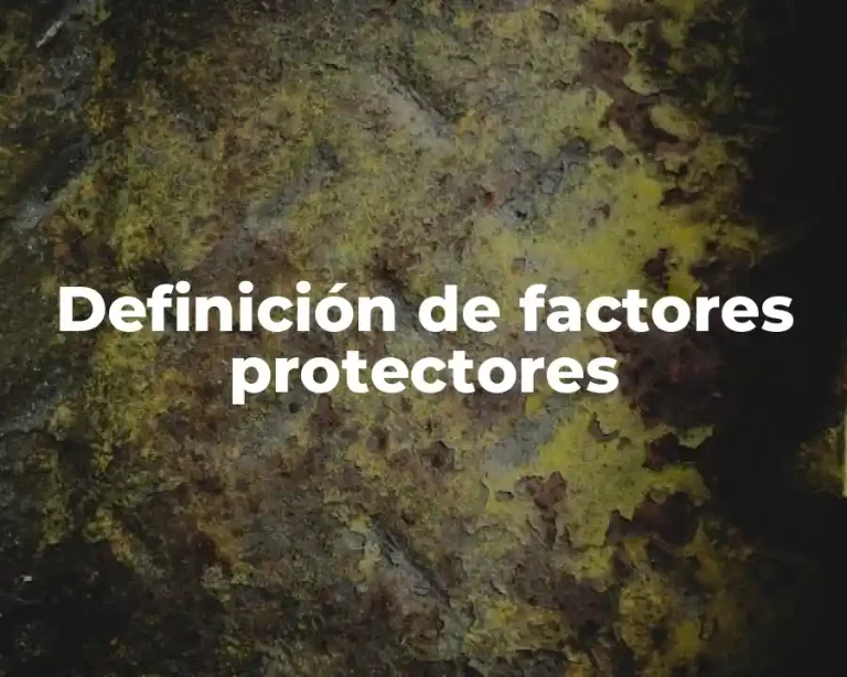 Definición de factores protectores