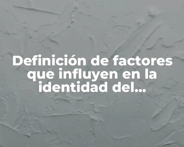 Definición de factores que influyen en la identidad del adolescente