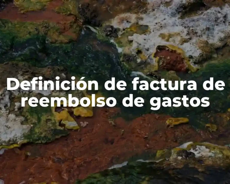 Definición de factura de reembolso de gastos